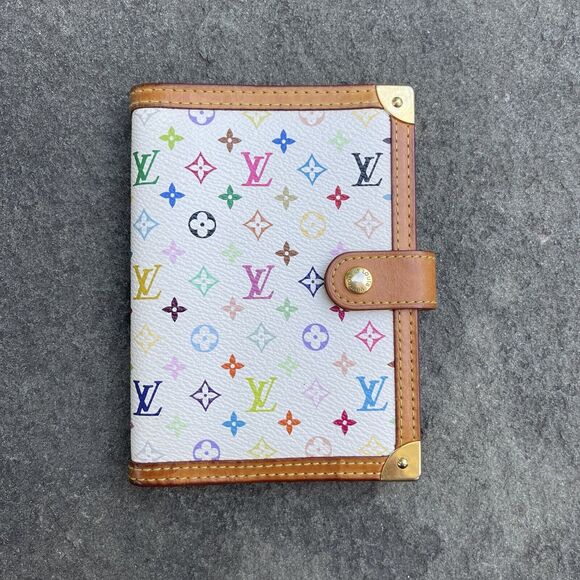 Louis Vuitton Murakami Multi-Color White Leather Agenda PM Diary
